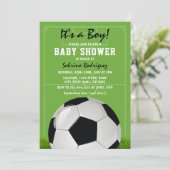 Invitation Baby Shower de Foot | C'est un Garçon (Debout devant)