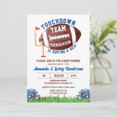 Invitation Baby shower de football (Debout devant)