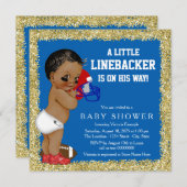 Invitation Baby shower de football (Devant / Derrière)