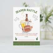 Invitation Baby shower de football Déchets Raffle (Debout devant)