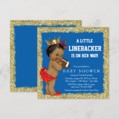 Invitation Baby shower de football féminin (Devant / Derrière)