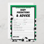 Invitation Baby shower de football, Football - Nom modifiable (Devant / Derrière)