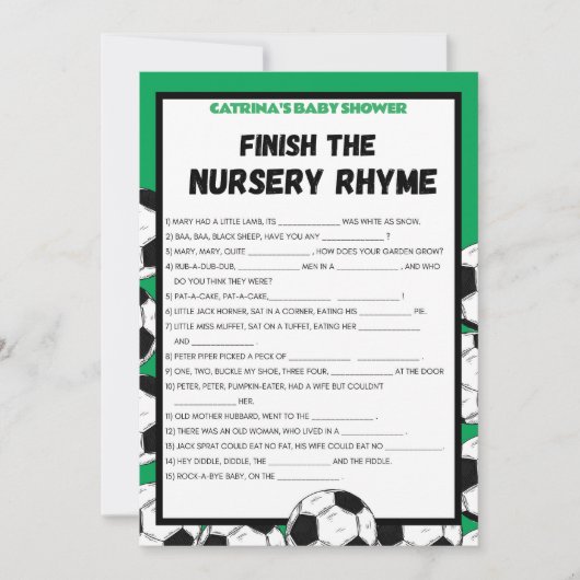 Invitation Baby shower de football, Football - Nom modifiable (Devant)