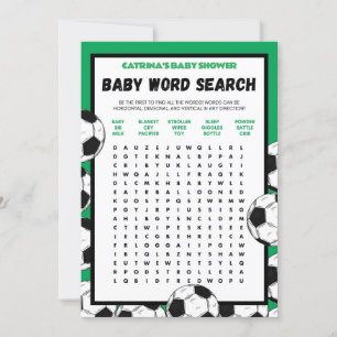 Invitation Baby shower de football, Football - Nom modifiable