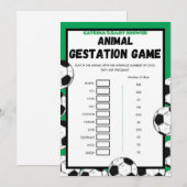 Invitation Baby shower de football, Football - Nom modifiable (Devant / Derrière)