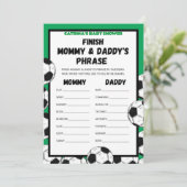 Invitation Baby shower de football, Football - Nom modifiable (Debout devant)