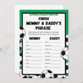 Invitation Baby shower de football, Football - Nom modifiable (Devant / Derrière)