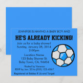 Invitation Baby shower de football, personnalisabl (Devant / Derrière)