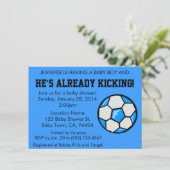 Invitation Baby shower de football, personnalisabl (Debout devant)