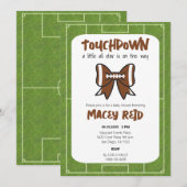 Invitation Baby shower de football Tailgate (Devant / Derrière)