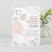 Invitation Baby shower de formes Abstraites (Debout devant)