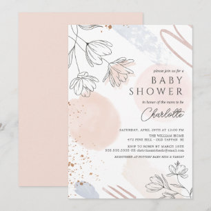 Invitation Baby shower de formes Abstraites
