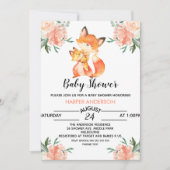 Invitation Baby shower de Fox aquarelle (Devant)
