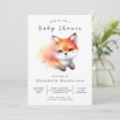 Invitation Baby shower de Fox de la forêt de Boho (Debout devant)