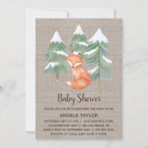 Baby shower de Fox Woodland