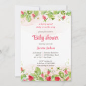 Invitation Baby shower de fraise Berry (Devant)