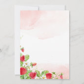 Invitation Baby shower de fraise Berry (Dos)
