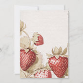 Invitation Baby shower de fraise Berry Sweet (Dos)