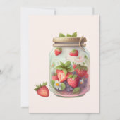 Invitation Baby shower de fraise d'aquarelle mignonne (Dos)