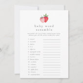 Invitation Baby shower de fraise HEIDI Jeu de rugissement (Devant)