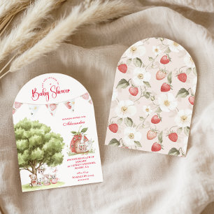 Invitation Baby shower de fraises