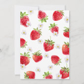 Invitation Baby shower de fraises sucrées (Dos)