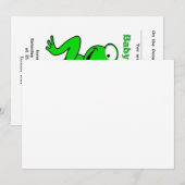 Invitation baby shower de Froggy et Tadpole (Devant / Derrière)