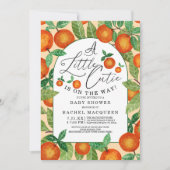 Invitation Baby shower de fruits botaniques de Little Cutie (Devant)