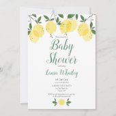 Invitation Baby shower de fruits citronné moderne (Devant)