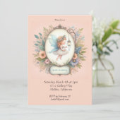 Invitation Baby shower de fruits doux (Debout devant)