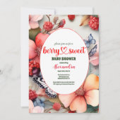 Invitation Baby shower de fruits sucrés de Berry (Devant)