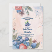 Invitation Baby shower de fruits sucrés de Berry (Devant)