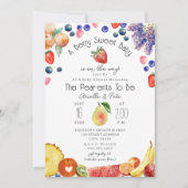 Invitation Baby shower de fruits sucrés de Berry (Devant)
