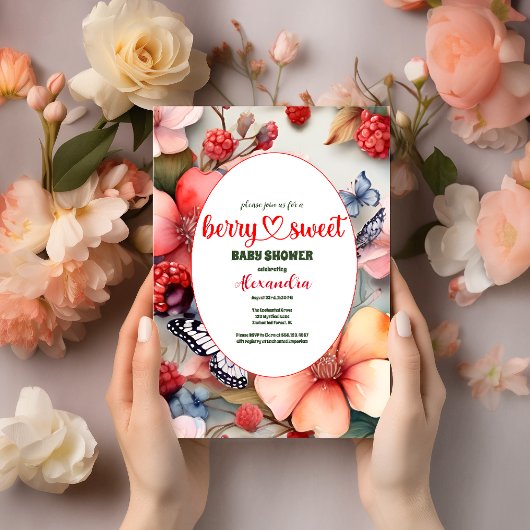 Invitation Baby shower de fruits sucrés de Berry
