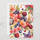Invitation Baby shower de fruits sucrés de Berry (Dos)