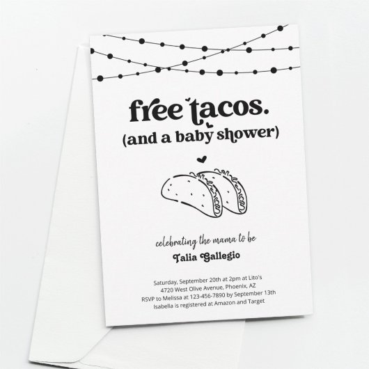 Invitation Baby shower de Funny Taco Couple