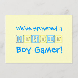 Invitation Baby shower de Gamer de garçon