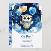 Invitation Baby shower de garçon (Devant / Derrière)