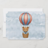 Invitation Baby shower de garçon à ballon à air chaud (Dos)