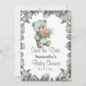 Invitation Baby shower de garçon Beary Cute (Devant)