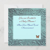 Invitation BABY SHOWER DE GARÇON BLEU AVEC Champagne BOUTEILL (Dos)