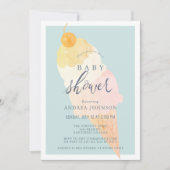 Invitation Baby shower de garçon bleu clair crème glacée (Devant)