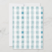 Invitation Baby shower de garçon bleu Rocse Horse (Dos)