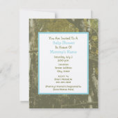 Invitation Baby shower de garçon - chariot et camouflage (Dos)