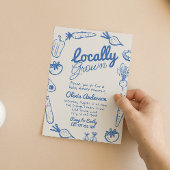 Invitation Baby shower De Garçon Cultivé Localement À La Main