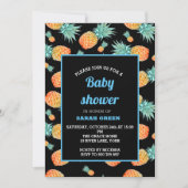 Invitation Baby shower de garçon d'ananas tropical (Devant)