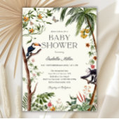 Invitation Baby shower de garçon de la jungle tropicale