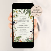 Invitation Baby shower de garçon de la jungle tropicale