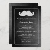 Invitation Baby shower de garçon de moustache de tableau (Devant / Derrière)