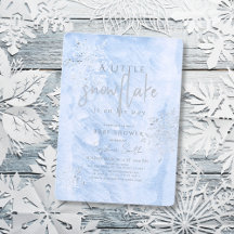 Baby shower de garçon d'hiver gelé Silver Snowflak